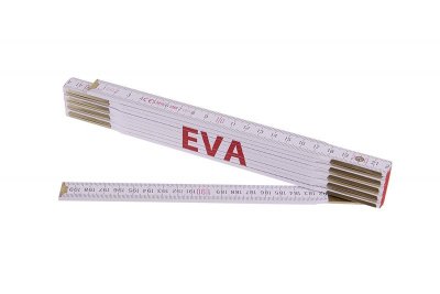 Metr skládací 2m EVA (PROFI,bílý,dřevo)