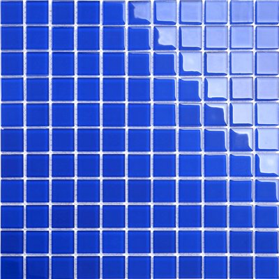 Mozaika CH4013PM skleněná modrá tmavá 30x30cm sklo