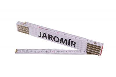 Metr skládací 2m JAROMÍR (PROFI, bílý, dřevo)