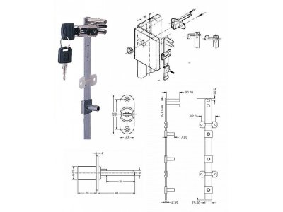 Armstrong Ni666-S 600 KOMPLET/4xzásuvka 9mm centrální+tyč, (048104)