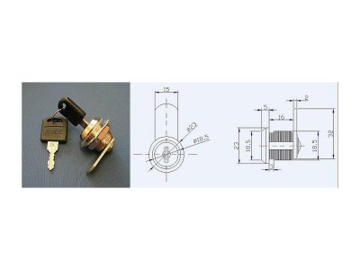 AVES 103-16 Cr SU kl.č.888 zámek lamel.90st