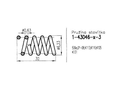 Pružina zámku 43046-03 (střelka)
