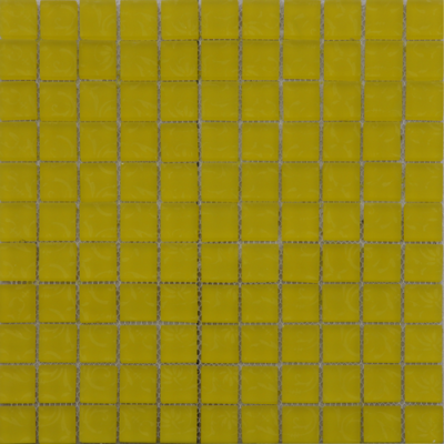 Mozaika ASDK2H02 skleněná žlutá s dekorem 29,7x29,7cm sklo