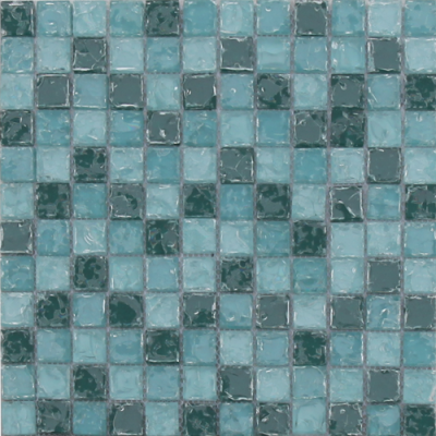 Mozaika ASBH233 skleněná zelená s efektem popraskaného skla 29,7x29,7cm sklo