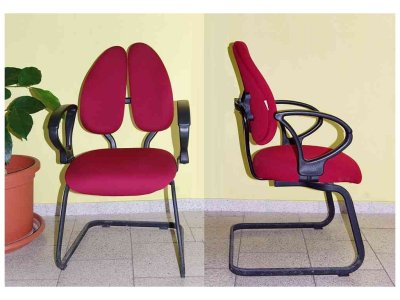 Židle kanc.pev.GE-C - vínově červená(red) "AKČNÍ CENA BEZ SLEVY"