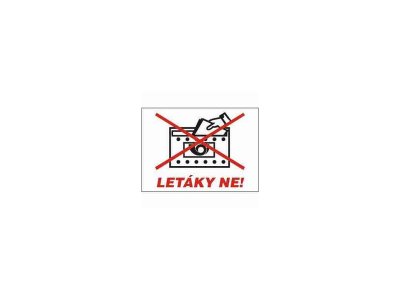 Samolepka "LETÁKY NE" 70x50