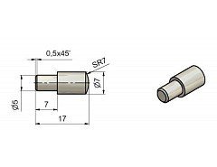 Čípková podpěra 7/5 Zn modrý 8166053A (010968)