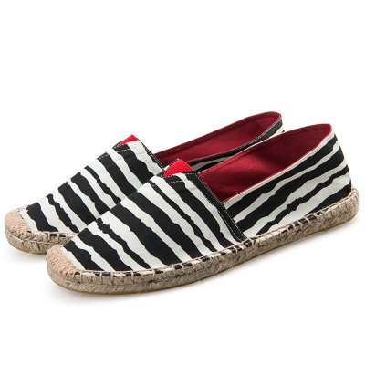 Espadrilky textilní boty Big Stripes - černo bílá