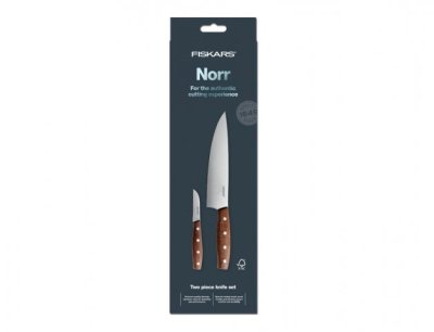 NG 10719 Set nožů FISKARS NORR 2 ks - kuchařský + snídaňový 1016471 26x97x345