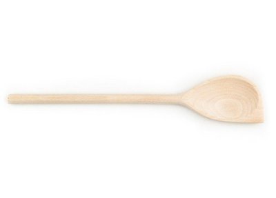 KOLIMAX Dřevěné výrobky Oválná vařečka s rohem dlouhá 30 cm