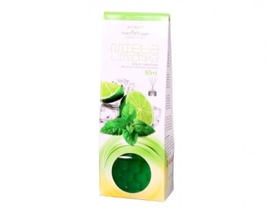 NG 45559 Osvěžovač vzduchu LIMETKA A MÁTA gelový+kuličky+tyčinky 80ml 60x60x115