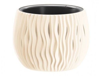 NG 23556be Obal na květník SANDY BOWL 2v1 plastový matný d18x14cm 180x180x140