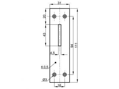 Záskočka okenní bez krytu Žlutý zinek (11053)