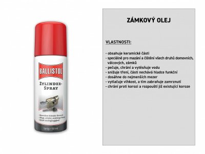 Zámkový olej sprej v blistru 50 ml, BALLISTOL 25954 (25940)