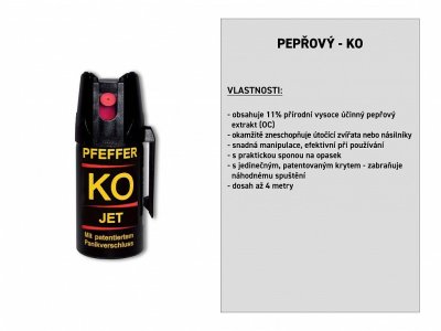 Pepřový KO JET sprej 40 ml, BALLISTOL 24420 (24476)