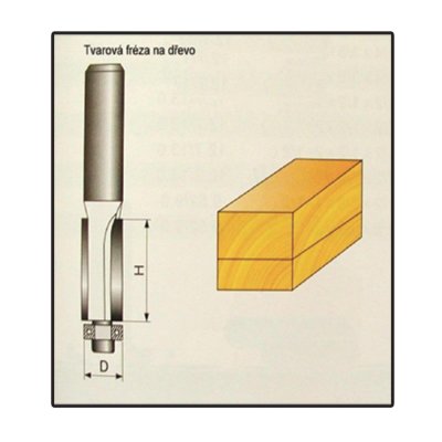 STAVTOOL Tvarová fréza do dřeva, stopka 8 mm | 7x68 mm