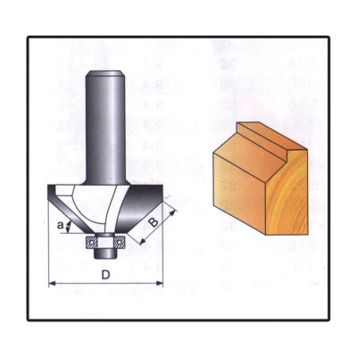 STAVTOOL Tvarová fréza do dřeva, stopka 8 mm | 9,52x52 mm