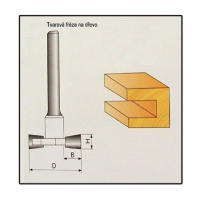 STAVTOOL Tvarová fréza do dřeva, stopka 8 mm | 31,5x40 mm