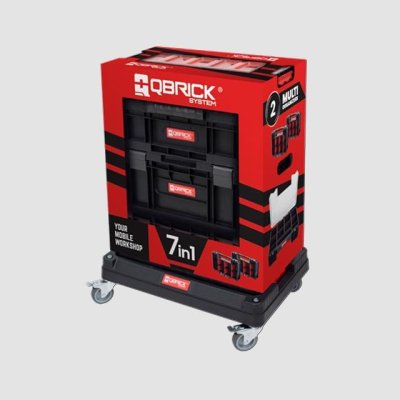 QBRICK Set boxů Qbrick TWO Cart s podvozkem 7v1 | 595x395x825 mm