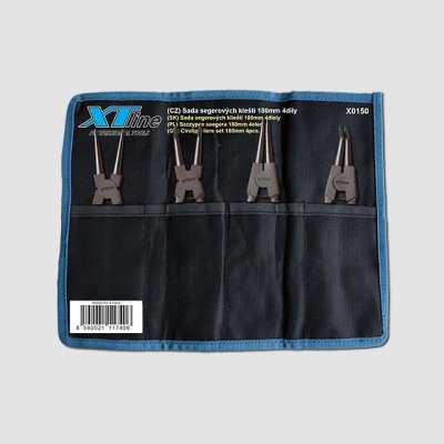 XTLINE Sada segerových kleští 4 díly | 180 mm, textilní obal