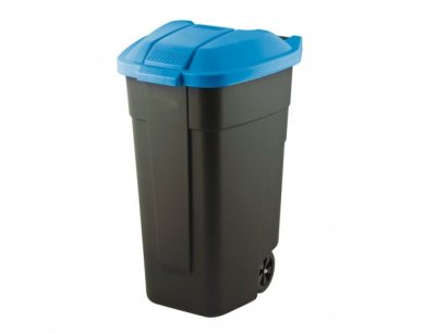 NG 77522 Popelnice na odpad plastová černo-modrá 110l 58x52x88cm 520x580x880