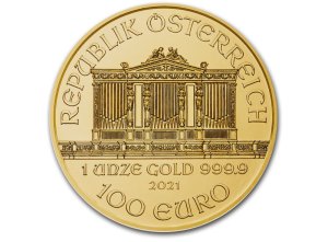 Wiener Philharmoniker Münze Österreich Zlatá rakouská mince 1 Oz 2021