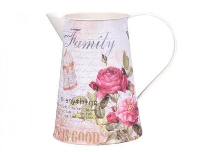 NG 96540 Džbán ROSE plechový 20x14x19cm 140x200x190