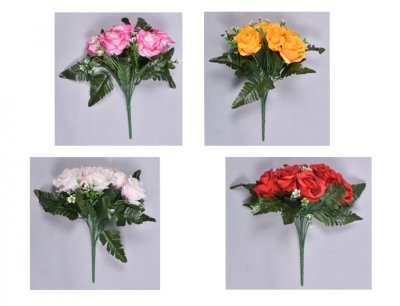 NG 31369xx Květina RŮŽE JARO 7květů 27cm 100x180x270