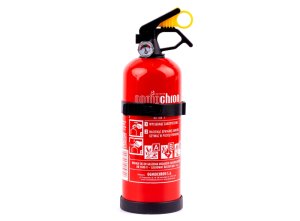 Práškový hasicí přístroj ABC s manometrem a věšákem, 1 kg