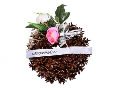 NG 47915_CCR Věneček ŠIŠKOVÝ hřbitovní lakovaný d13cm 200x200x60