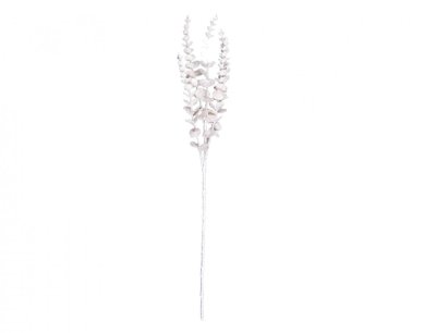 NG 31216bí Větvička EUCALYPT VÁNOCE bílý třpyt 75cm 50x90x740