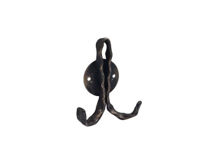 Věšák kovaný malý VLNKA patina 105x85x40mm "AKČNÍ CENA BEZ SLEVY"