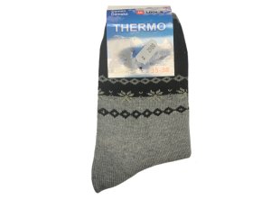 Pánské termo ponožky černo-šedé. 35-38