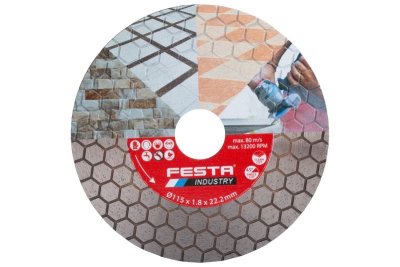 Kotouč diamantový FESTA INDUSTRY řezný 115x1.8x22.2mm