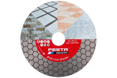 Kotouč diamantový FESTA INDUSTRY řezný 125x2.0x22.2mm