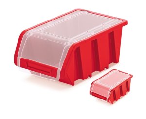 Plastový úložný box uzavíratelný TRUCK PLUS 155x100x70 červený KTR16F