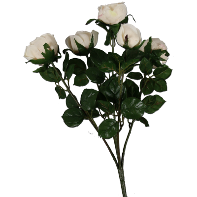 Umělá květina kytice růží růžová 43cm