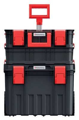 Set kufrů na nářadí a organizeru MODULAR SOLUTION 3v1,  53 x 35,5x 64 cm - barva: černá