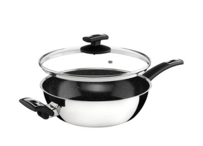 KOLIMAX CERAMMAX PRO COMFORT Pánev CERAMMAX PRO COMFORT, s rukojetí, s poklicí, průměr 26 cm, objem 3.4 l, černý GRANIT