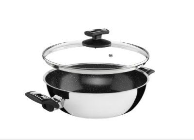 KOLIMAX CERAMMAX PRO COMFORT Pánev CERAMMAX PRO COMFORT, s poklicí, průměr 26 cm, objem 3.4 l, černý GRANIT