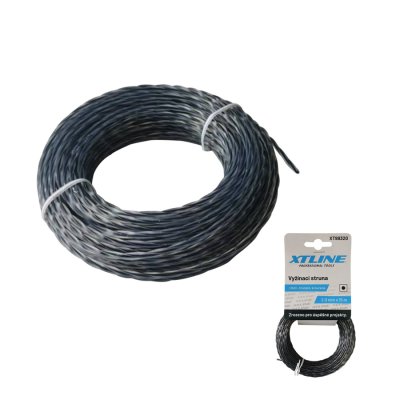 XTLINE Vyžínací struna dvousložková DUO - hranatá, kroucená | 2 mm / 15 m