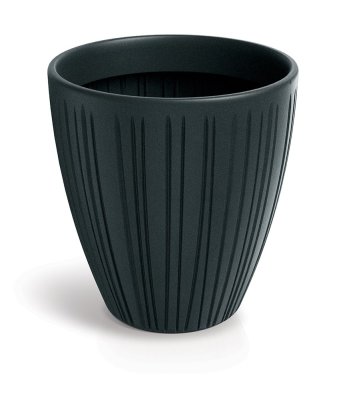 Květináč FERO ROUND MIDL 40 cm - barva: uhlíkově šedá