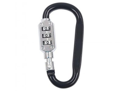 Karabina uzamykatelná Al na 3 - místný kód 75x40x8mm