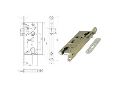 Zámek FAB na posuvné dveře K106A BZn 72/60