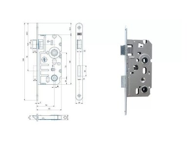 Zámek K 242 P WC 6x6 PBzn 72/70