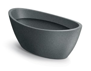Květináč ARIA OVAL 40 cm - barva: světlý granit