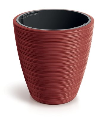 Květináč VENA ROUND 29,9 cm - barva: retro červená