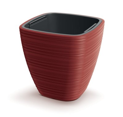 Květináč VENA SQUARE 38,8 cm - barva: retro červená