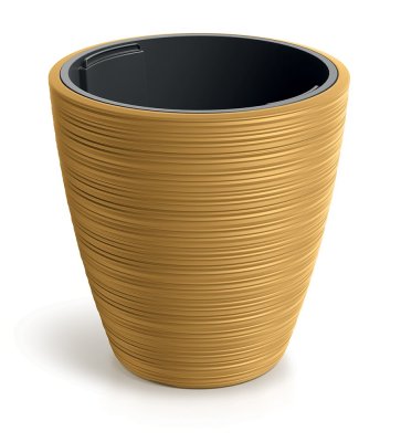 Květináč VENA ROUND 34,9 cm - barva: hořčice