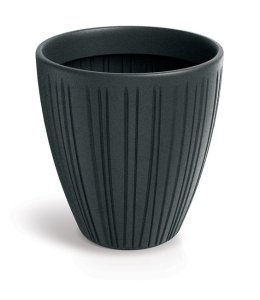 Květináč FERO ROUND MIDL 30 cm - barva: olověná